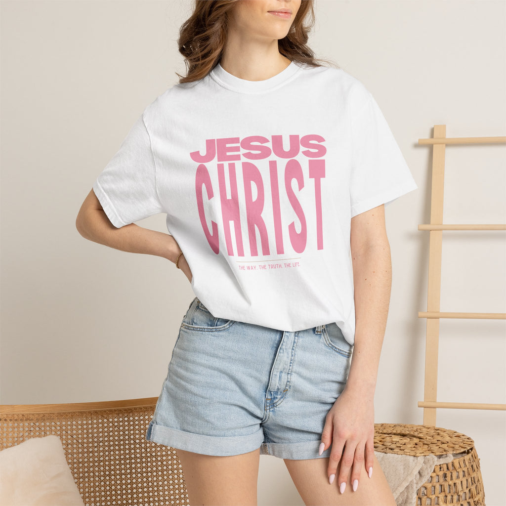 Jesus Christ. The Way, The Truth. The Life. Pink