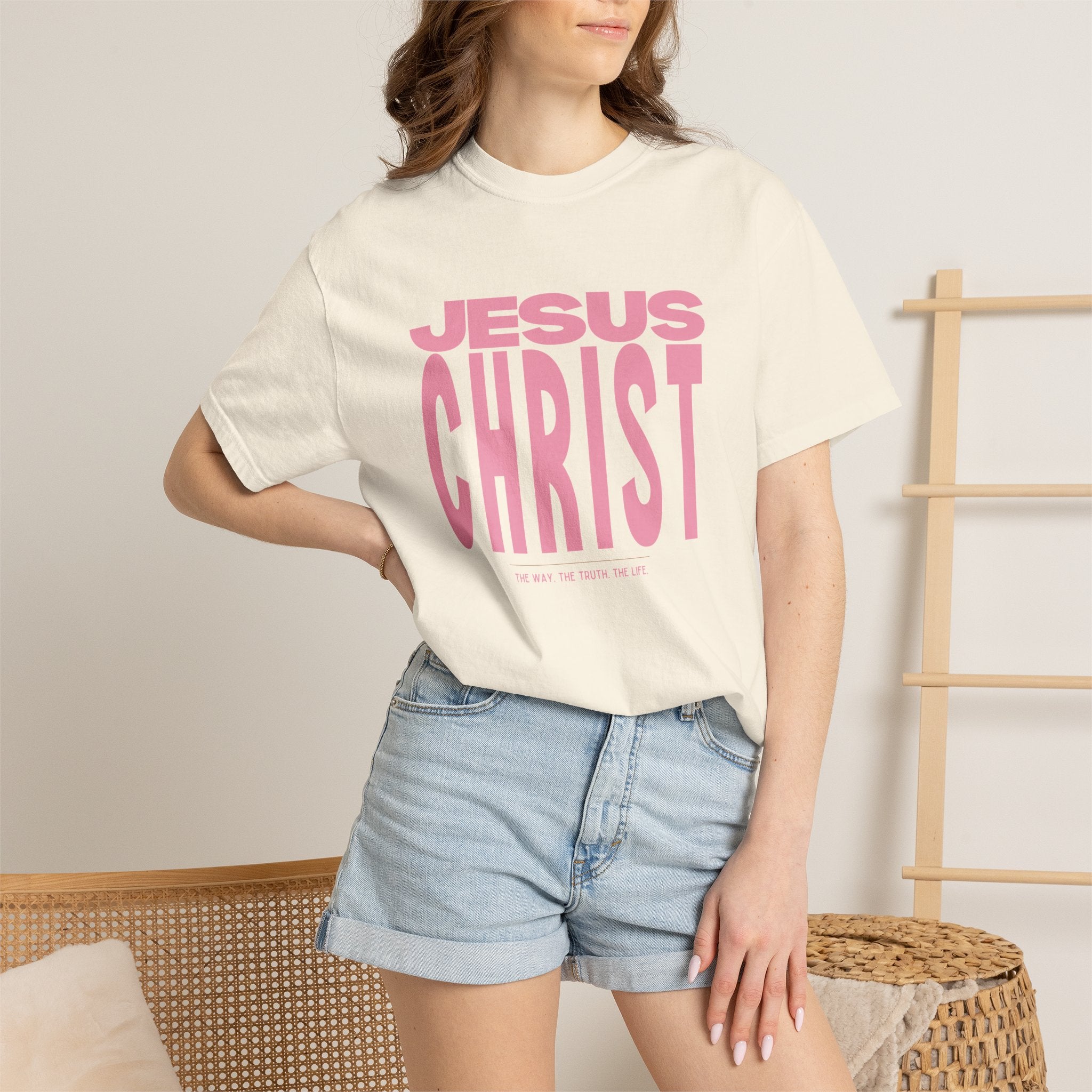 Jesus Christ. The Way, The Truth. The Life. Pink