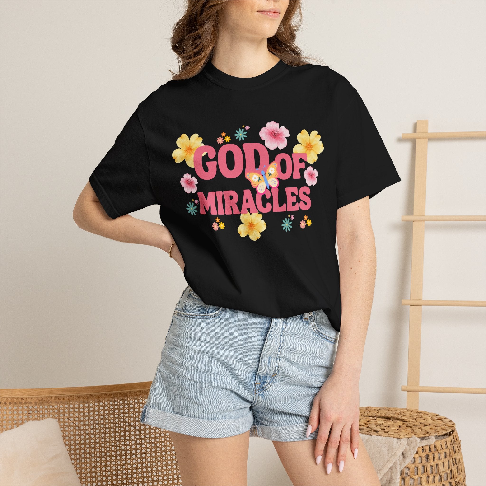 God of Miracles Floral T-Shirt