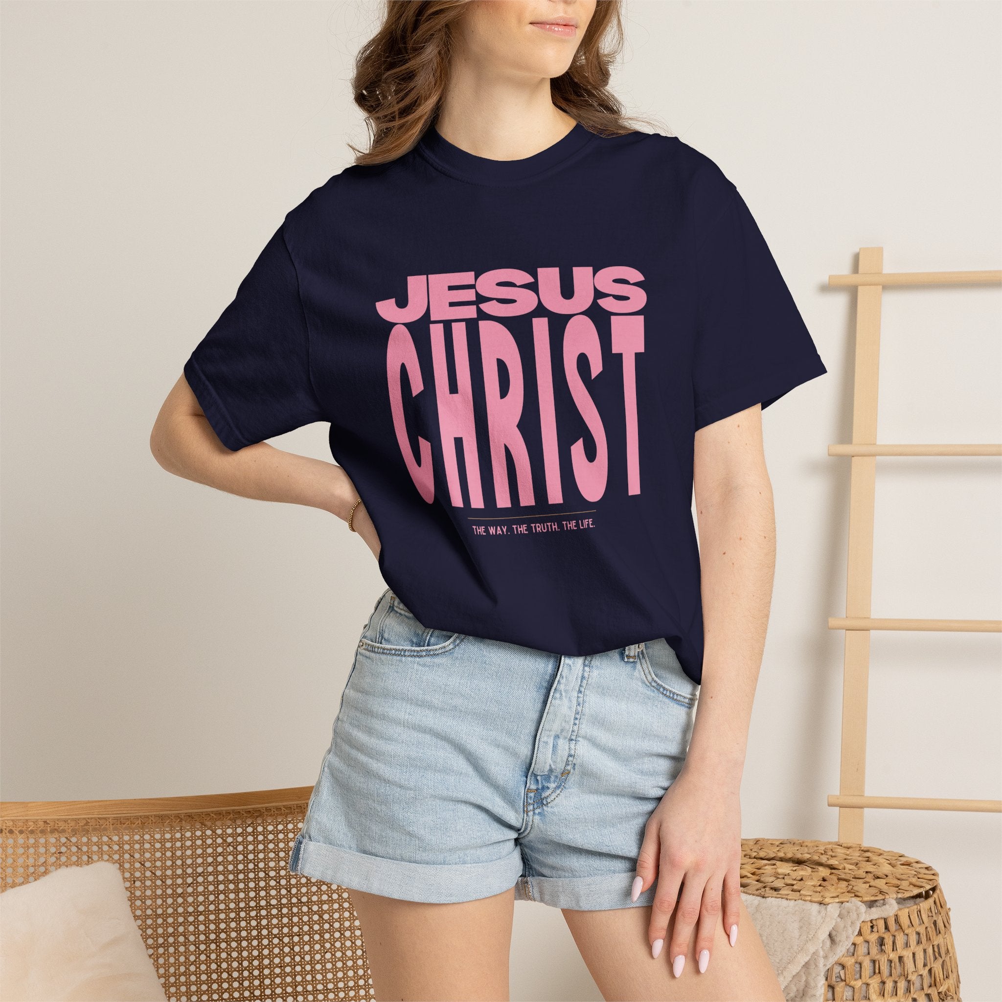 Jesus Christ. The Way, The Truth. The Life. Pink