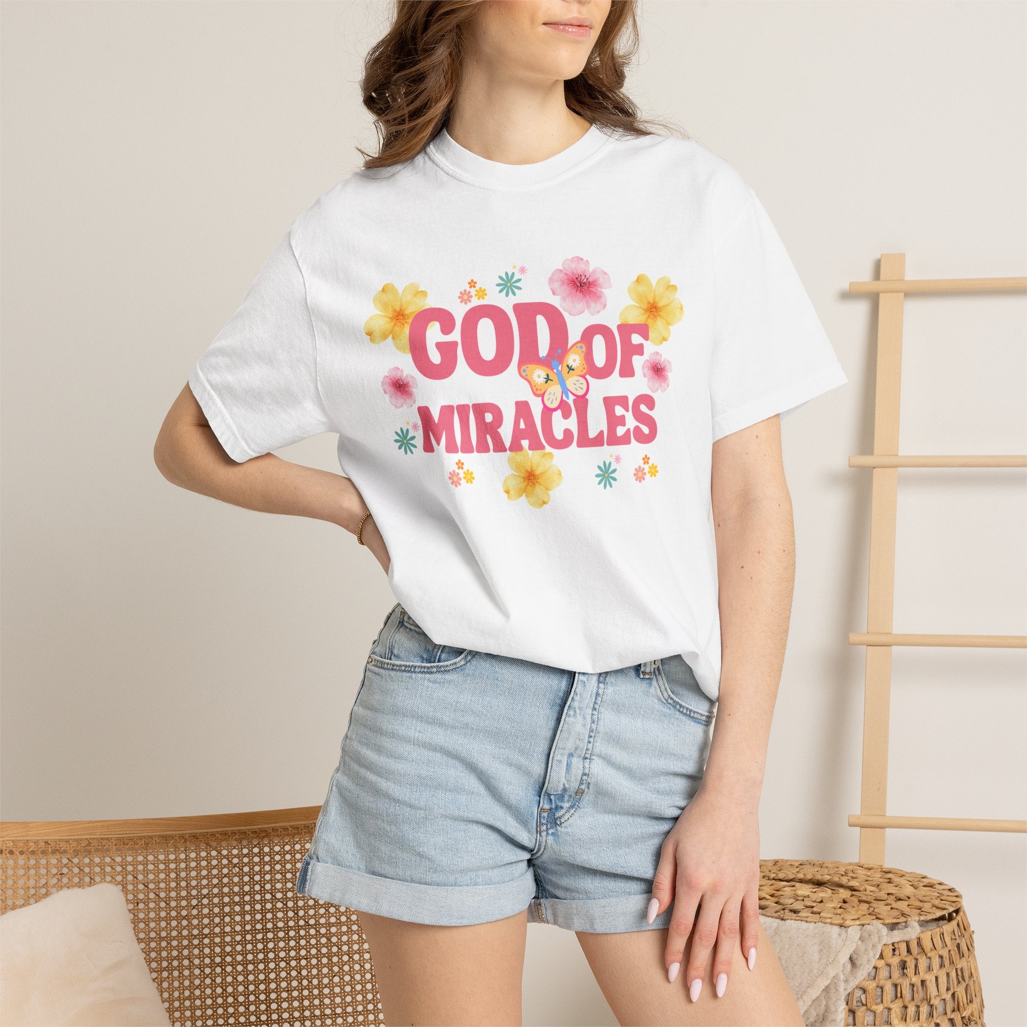 God of Miracles Floral T-Shirt