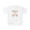 Kids T-Shirt — "Child of God" Brown Smiley Christian Tee